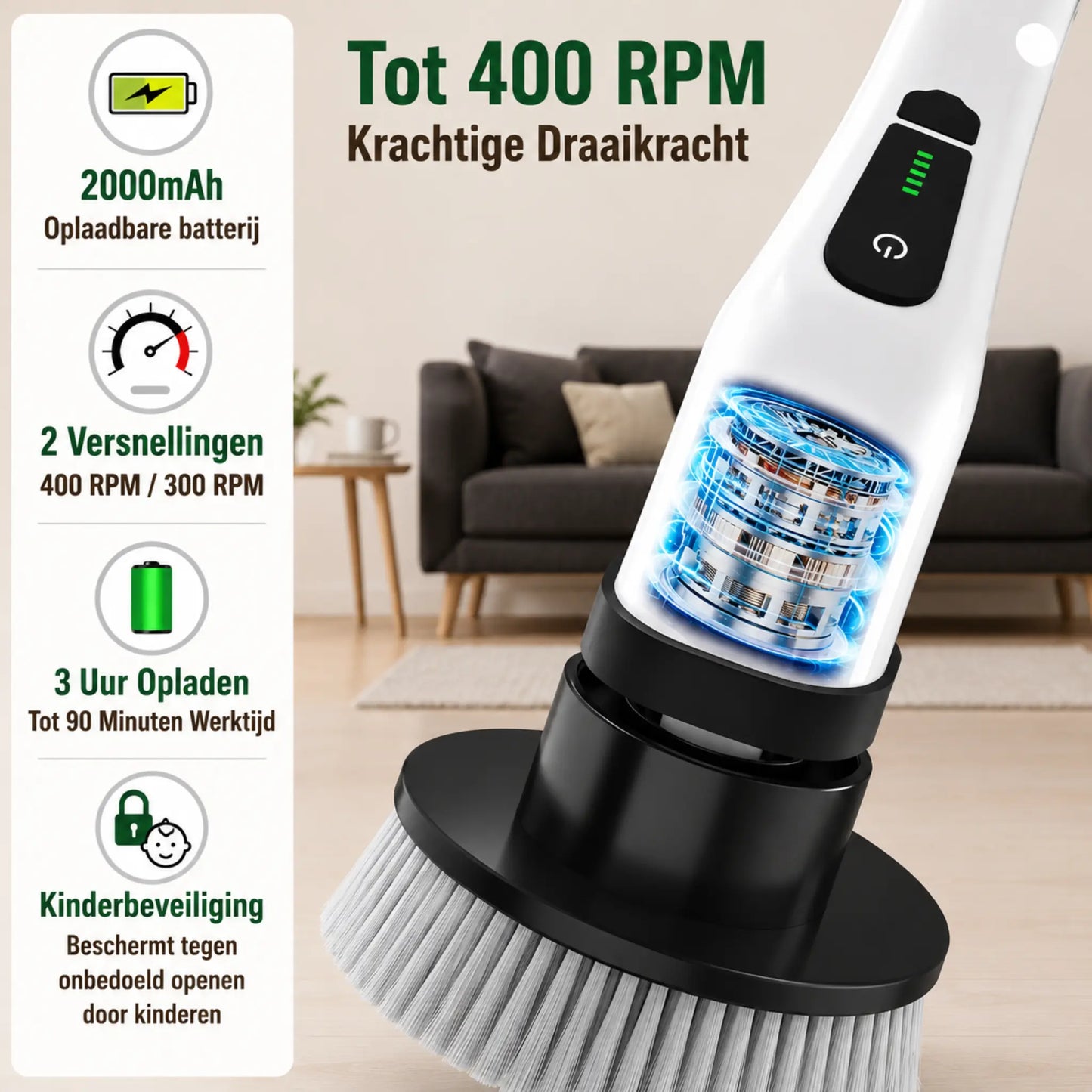 STEADREX™ PowerScrub Elektrische Schoonmaakborstel