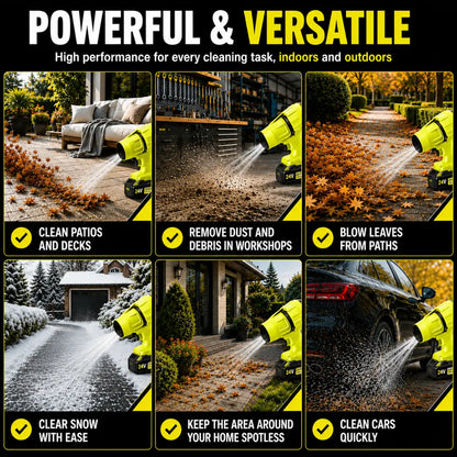 STEADREX R3 Pro Cordless Leaf Blower with Powerful Turbo Fan, Brushless Pure Copper Motor, Battery Included – Super Powerful Jetblower