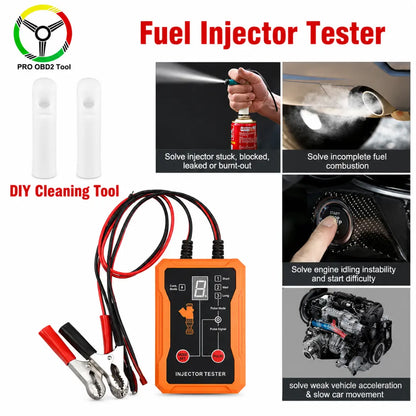 Steadrex Fuel Injector Tester & Cleaner Kit — 8 Pulse Modes, Dual Channel, Tests 2 Injectors Simultaneously
