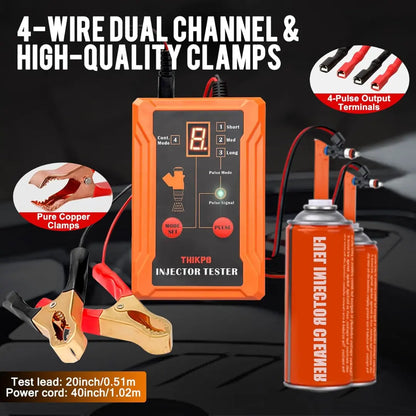 Steadrex Fuel Injector Tester & Cleaner Kit — 8 Pulse Modes, Dual Channel, Tests 2 Injectors Simultaneously