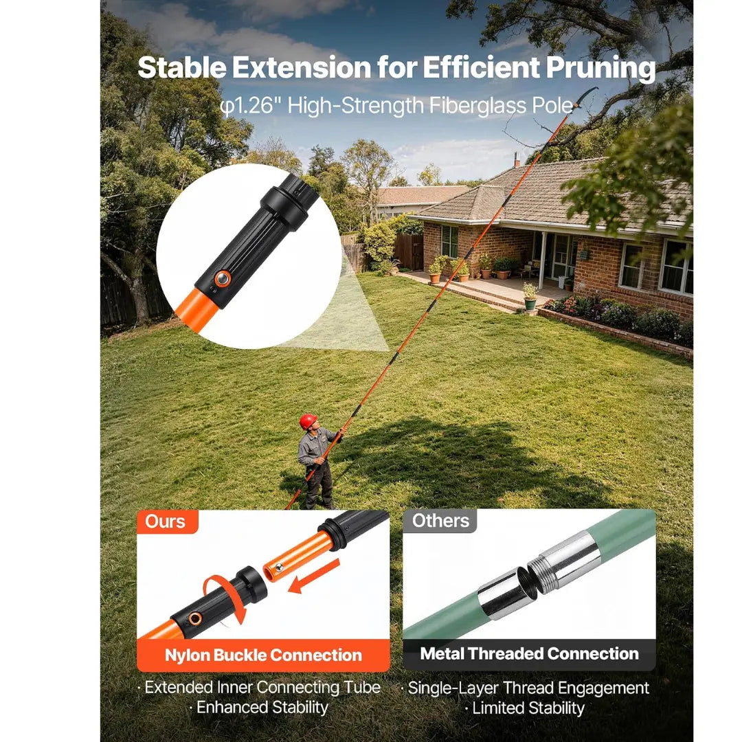 Steadrex GXJ995 Manual Pole Saw 7.3ft-30ft Pole Saw & Branch Trimmer