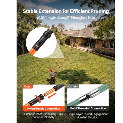 Steadrex GXJ995 Manual Pole Saw 7.3ft-30ft Pole Saw & Branch Trimmer