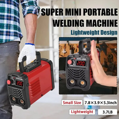 Sistema de soldadura completo Steadrex QuickWeld - Máquina de soldar portátil de 110 V con arranque en caliente, fuerza de arco y antiadherente, incluye 20 varillas y 2 martillos de chip