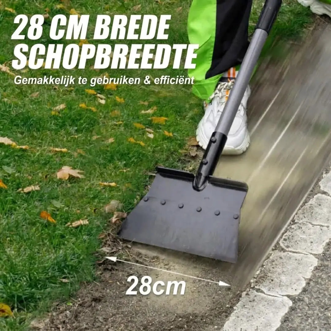Steadrex Multifunctionele Tuinschop met Steel 200 cm, Tuinreinigingsschop 32 cm, Tuinschop voor Onkruid Wieden, Platte Stalen Schop voor Mos, Sneeuwruimen, Reinigen van Boerderijen