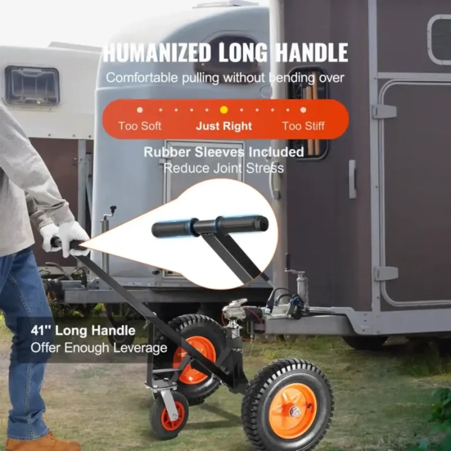 STEADREX 40225 Trailer Dolly with 12" Pneumatic Tires - 600 Lb. Maximum Capacity