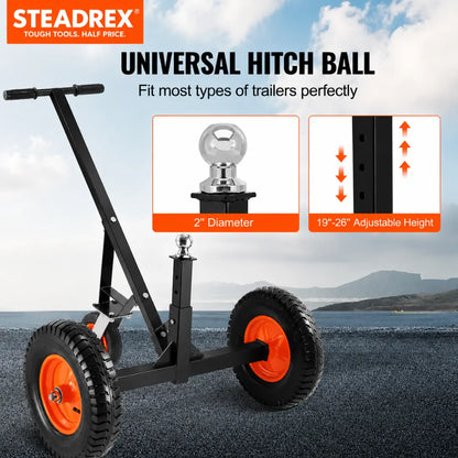 STEADREX 40225 Trailer Dolly with 12" Pneumatic Tires - 600 Lb. Maximum Capacity