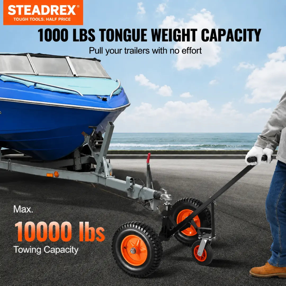 STEADREX 40225 Trailer Dolly with 12" Pneumatic Tires - 600 Lb. Maximum Capacity