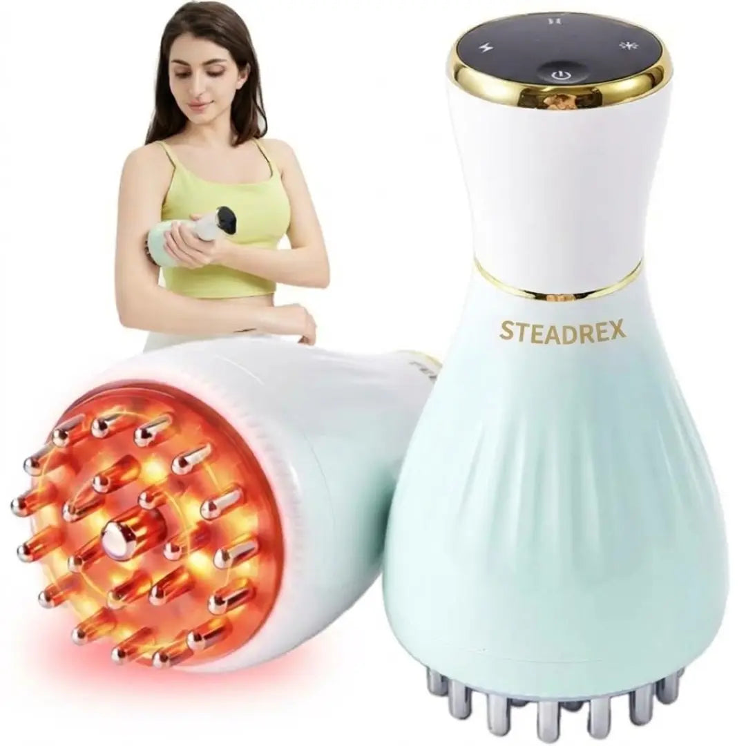 Steadrex GlowRitual Red Light Massager with Heat & Vibration + FREE Oil Massager