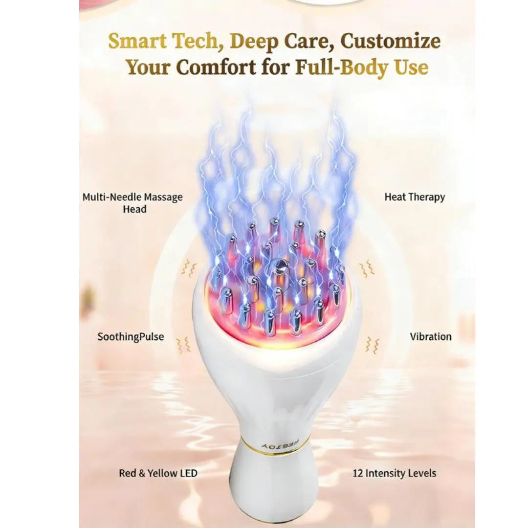 Steadrex GlowRitual Red Light Massager with Heat & Vibration + FREE Oil Massager