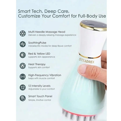 Steadrex GlowRitual Red Light Massager with Heat & Vibration + FREE Oil Massager