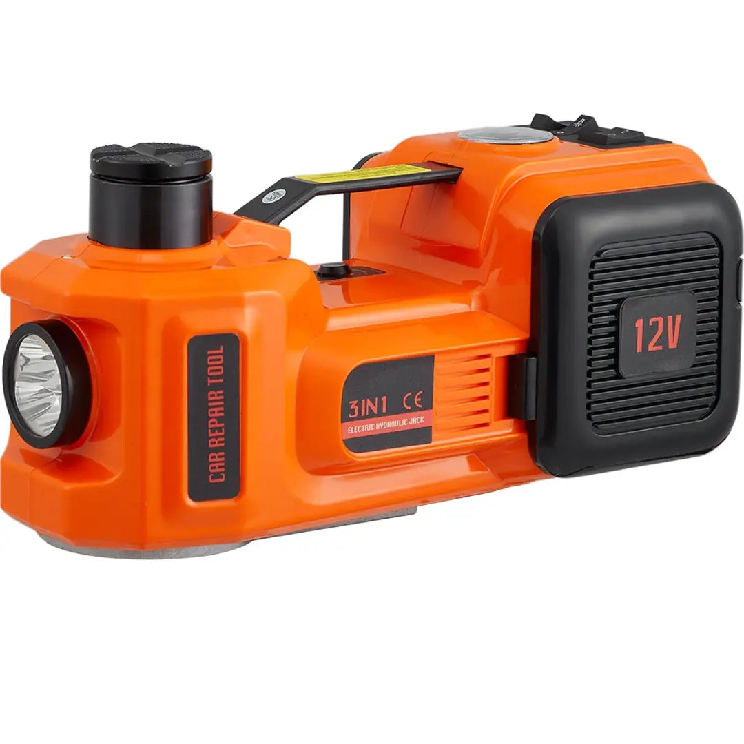 Gato hidráulico eléctrico STEADREX EasyJack™ 5T de 12 V, kit de emergencia completo