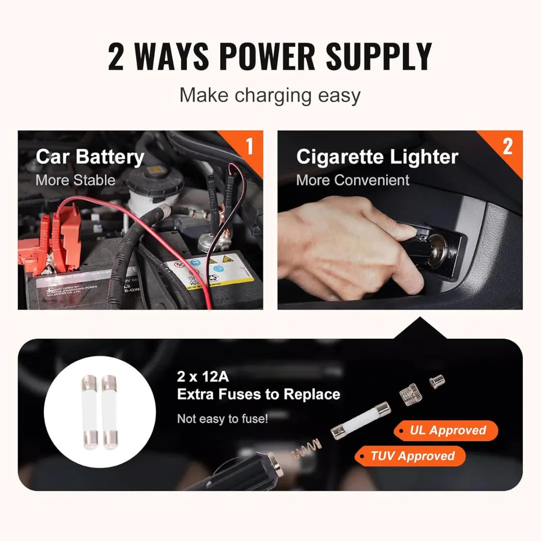 Gato hidráulico eléctrico STEADREX EasyJack™ 5T de 12 V, kit de emergencia completo