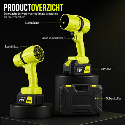 STEADREX R3 Pro Draadloze Bladblazer met Krachtige TurboVentilator, Borstelloze Motor van Zuiver Koper, Inclusief Accu – Superkrachtige Jetblower