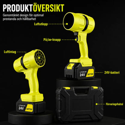 STEADREX R3 Pro Trådlös Lövblåsare med Kraftfull Turbofläkt, Borstlös Motor i Ren Koppar, Inklusive Batteri – Superkraftig Jetblåsare