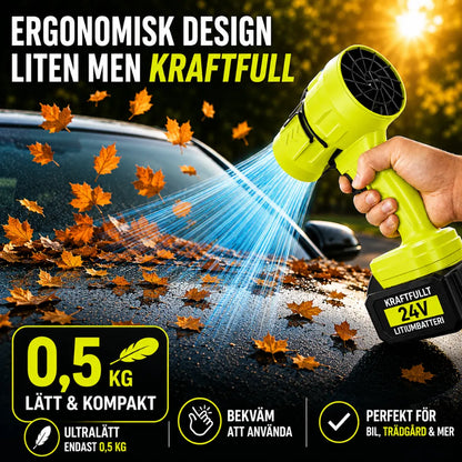 STEADREX R3 Pro Trådlös Lövblåsare med Kraftfull Turbofläkt, Borstlös Motor i Ren Koppar, Inklusive Batteri – Superkraftig Jetblåsare