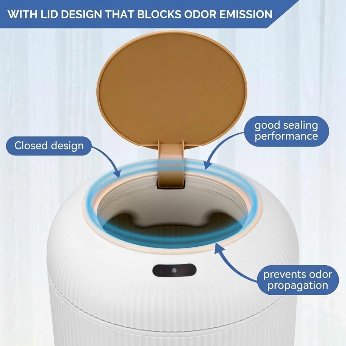 Steadrex™ – Touchless Smart Trash Can with Nordic Design